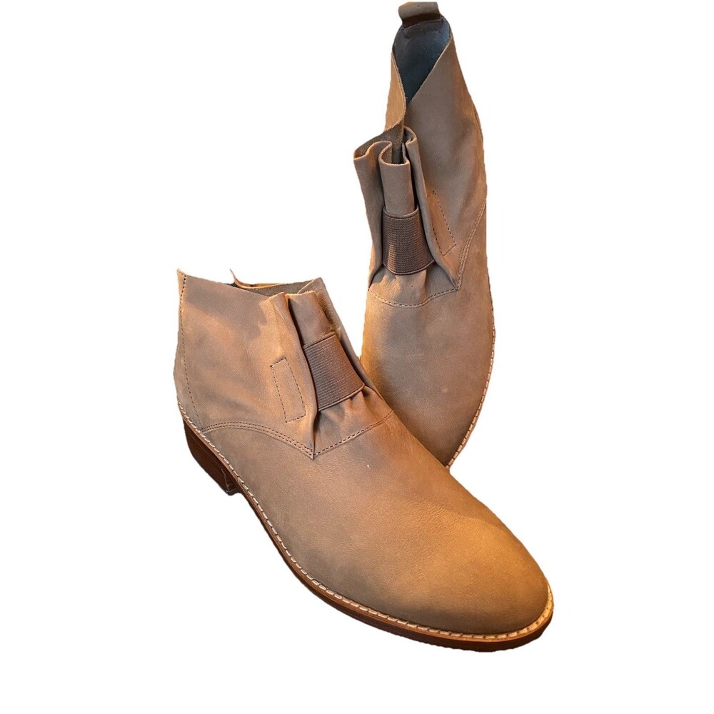 Eileen Fisher brown Ankle Boots "Soul" Tumbled Nubuck leather Size 9 EUC